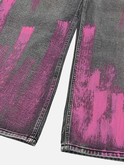DAMNED CULT PINK PAINT JEANS - Damned Cult