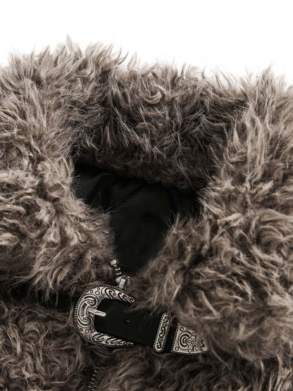DAMNED CULT FAUX FUR JACKET - Damned Cult