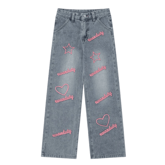 DAMNED CULT HEART & STAR JEANS - Damned Cult