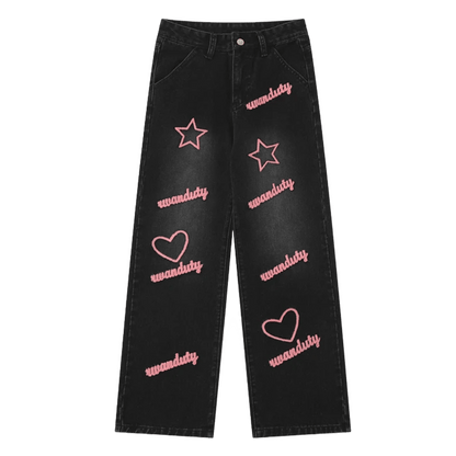 DAMNED CULT HEART & STAR JEANS - Damned Cult