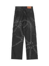 Görseli Galeri görüntüleyiciye yükleyin, DAMNED CULT SPIDER WEB PANT
