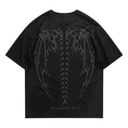 DAMNED CULT SPINE PUFF PRINT TEE - Damned Cult