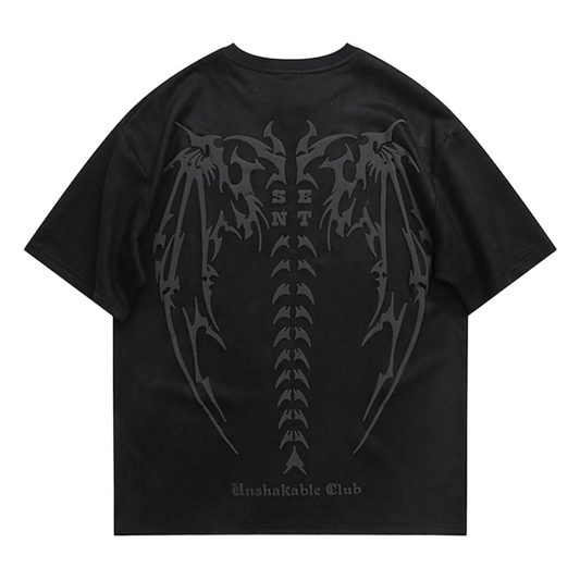 DAMNED CULT SPINE PUFF PRINT TEE - Damned Cult