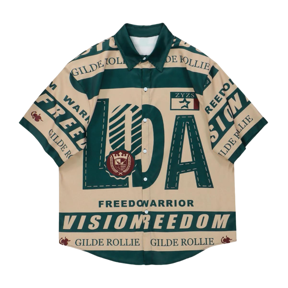 DAMNED CULT GREEN LETTER SHIRT - Damned Cult