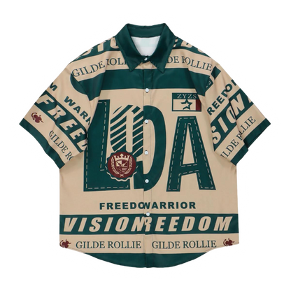 DAMNED CULT GREEN LETTER SHIRT - Damned Cult