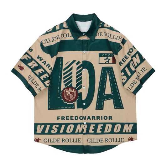 DAMNED CULT GREEN LETTER SHIRT - Damned Cult