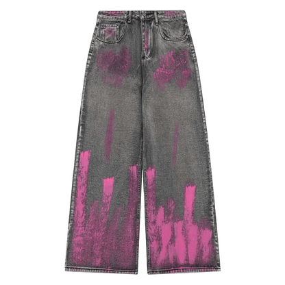 DAMNED CULT PINK PAINT JEANS - Damned Cult
