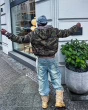 Görseli Galeri görüntüleyiciye yükleyin, DAMNED CULT DARK CAMOUFLAGE FUR HOODED JACKET

